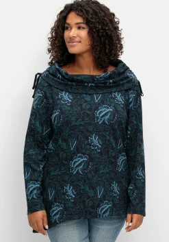 Sweatshirt in Longform mit weitem Kragen<sheego by Joe Browns Clearance