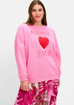 Sweatshirt mit Frontdruck und Rundhalsausschnitt<sheego loves miss goodlife Best