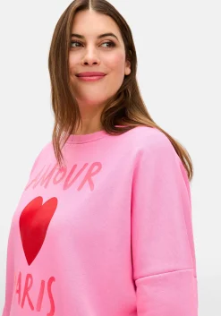 Sweatshirt mit Frontdruck und Rundhalsausschnitt<sheego loves miss goodlife Best