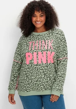 Sweatshirt mit Frontprint und Rundhalsausschnitt<sheego loves miss goodlife Sale