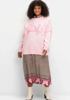 Sweatshirt mit Frontprint und Rundhalsausschnitt<sheego loves miss goodlife Clearance