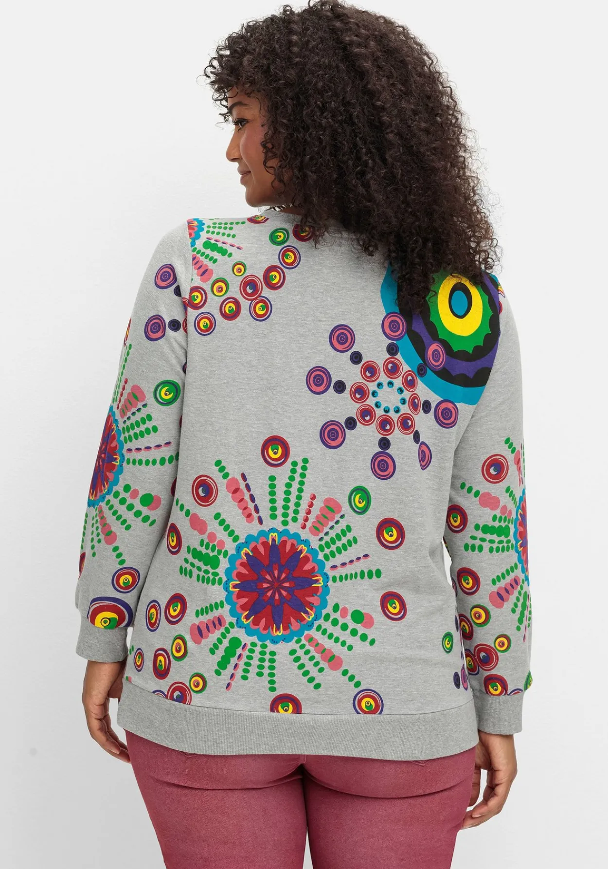 Sweatshirt mit grafischem Druck, im lockeren Schnitt<sheego New