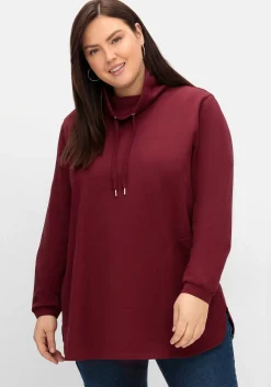Sweatshirt mit hohem Kragen und Tunnelzug<sheego Sale