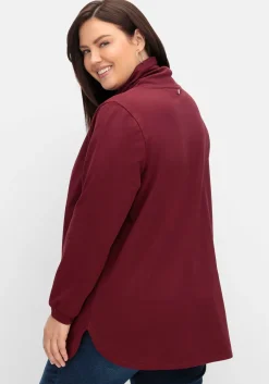 Sweatshirt mit hohem Kragen und Tunnelzug<sheego Sale