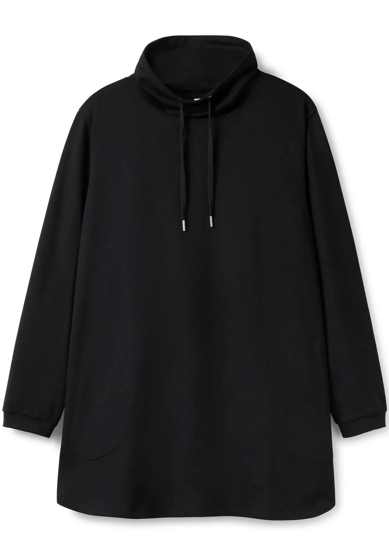 Sweatshirt mit hohem Kragen und Tunnelzug<sheego Online