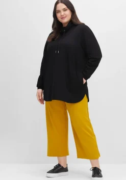 Sweatshirt mit hohem Kragen und Tunnelzug<sheego Online