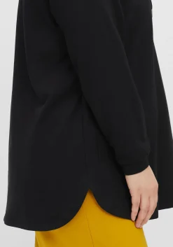 Sweatshirt mit hohem Kragen und Tunnelzug<sheego Online