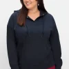 Sweatshirt mit Kapuze und Kängurutasche<sheego New