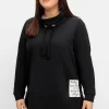 Sweatshirt mit Stehkragen und Applikation seitlich<sheego Hot