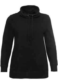 Sweatshirt mit Stehkragen, in Waffelpiqué-Optik<sheego New