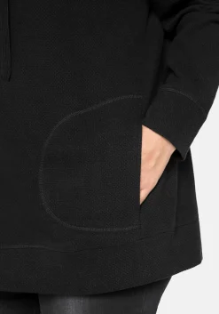 Sweatshirt mit Stehkragen, in Waffelpiqué-Optik<sheego New