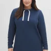 Sweatshirt mit Tunnelzug, aus Waffelpiqué<sheego Online