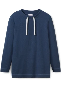 Sweatshirt mit Tunnelzug, aus Waffelpiqué<sheego Online