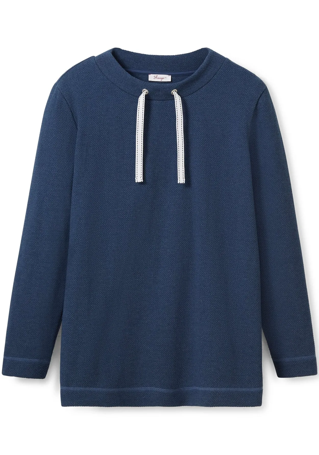 Sweatshirt mit Tunnelzug, aus Waffelpiqué<sheego Online