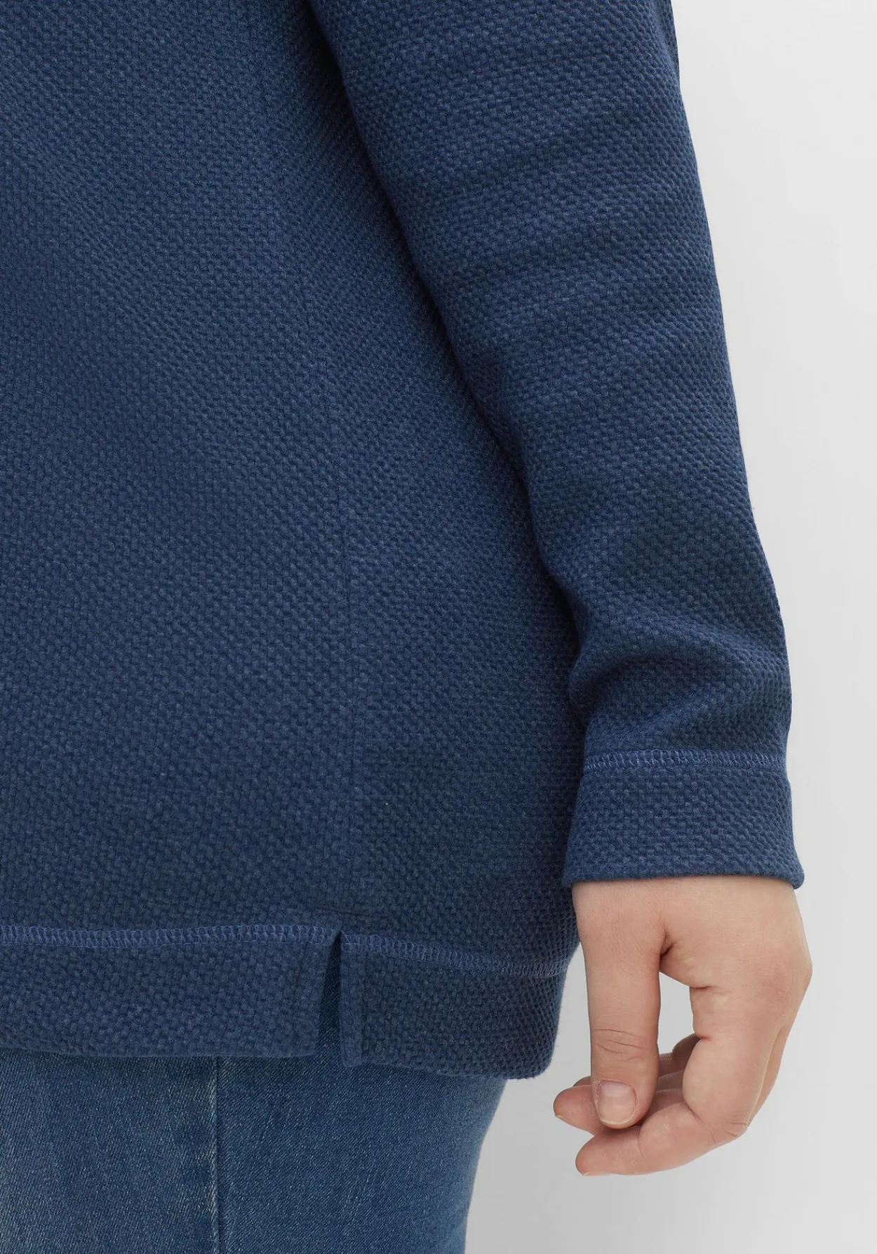 Sweatshirt mit Tunnelzug, aus Waffelpiqué<sheego Online