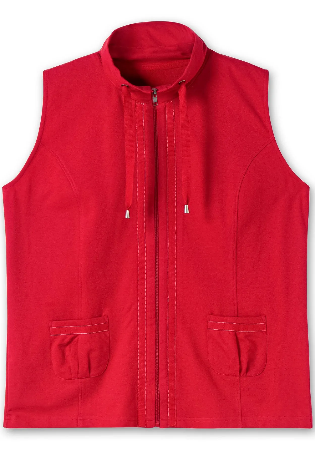 Sweatweste mit Reißverschluss und Umlegekragen<sheego Fashion