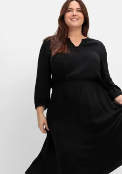 Tailliertes Kleid mit Taschen, in Strukturqualität<sheego New