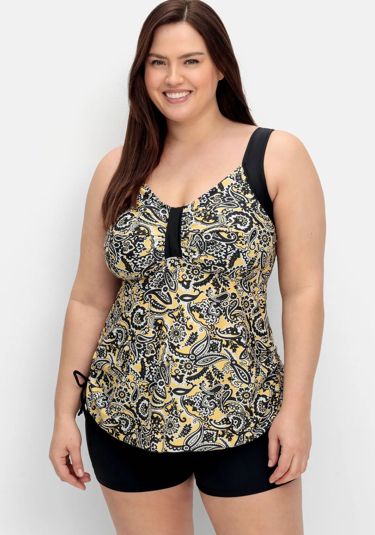 Tankini-Oberteil im Paisleymuster, mit Raffung seitlich<sheego New