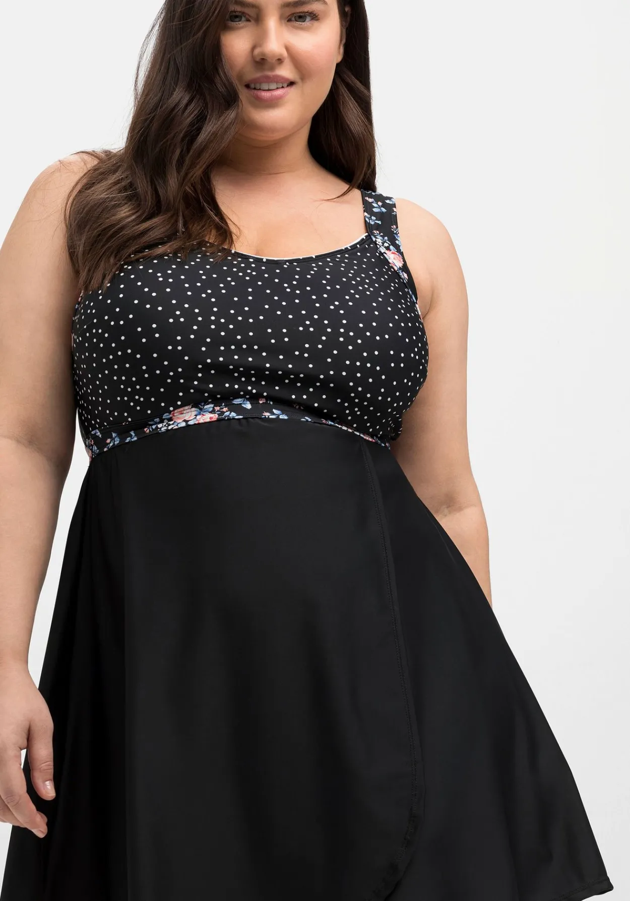 Tankini-Oberteil in ausgestellter Longform<sheego Sale