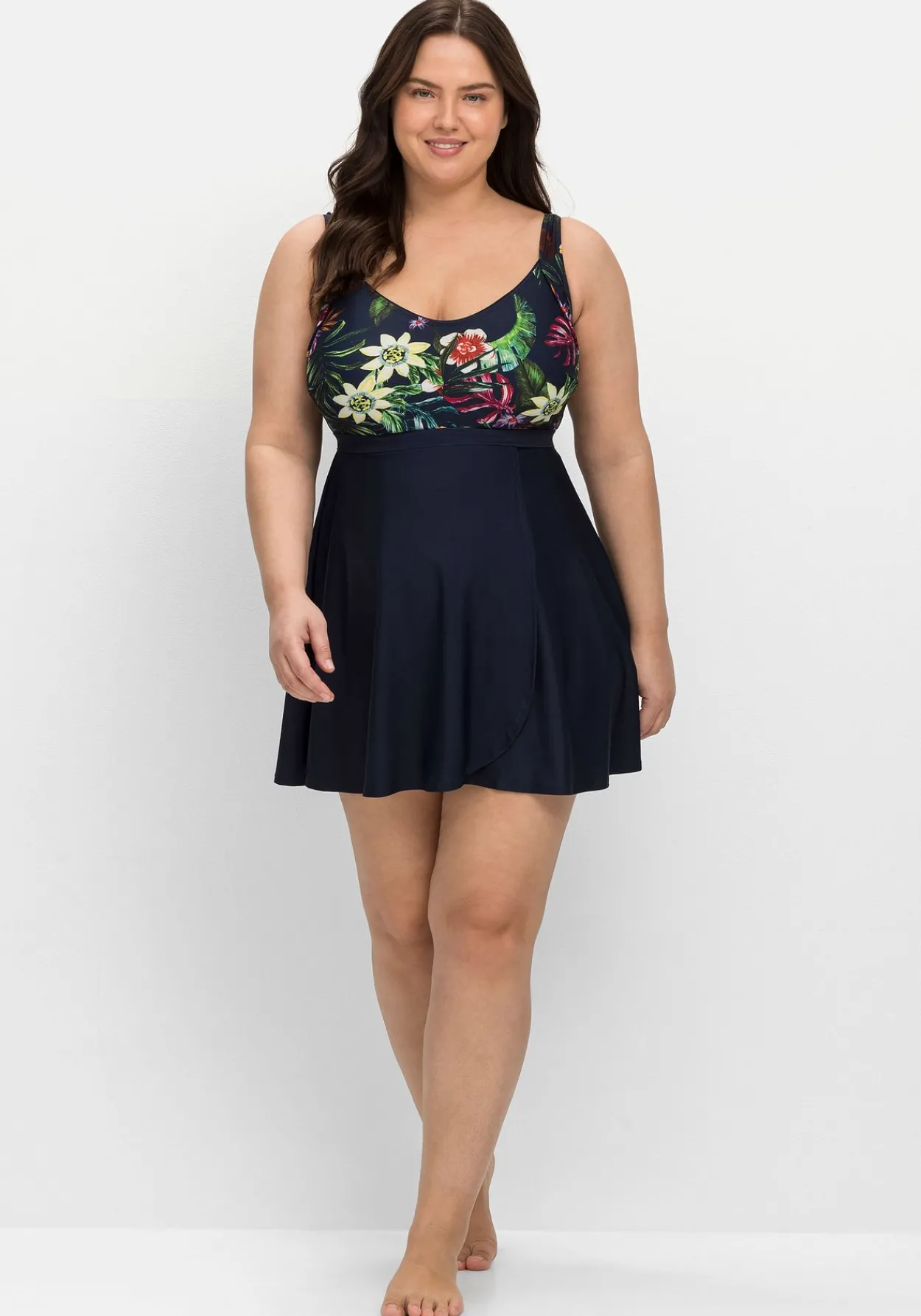 Tankini-Oberteil in ausgestellter Longform<sheego by Joe Browns Discount