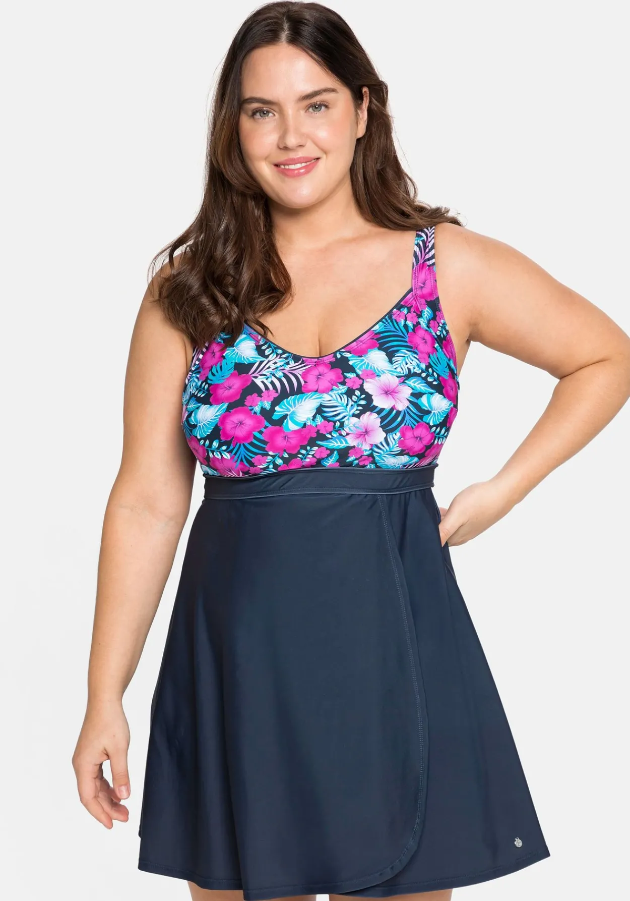 Tankini-Oberteil in ausgestellter Longform<sheego Discount