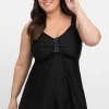 Tankini-Oberteil in leicht ausgestellter Longform<sheego Hot