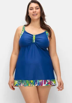 Tankini-Oberteil in leichter A-Linie, mit Kontrastdetails<feel good Hot
