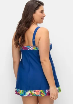 Tankini-Oberteil in leichter A-Linie, mit Kontrastdetails<feel good Hot