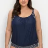 Tankini-Top in Oversized-Form mit Streifendetails<sheego Clearance