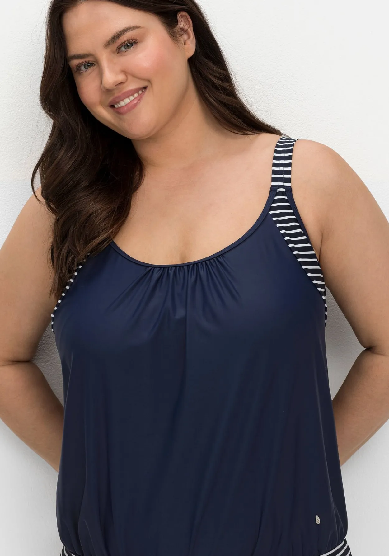 Tankini-Top in Oversized-Form mit Streifendetails<sheego Clearance