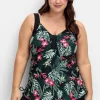 Tankini-Top mit Tropical Print und Raffung<sheego Sale