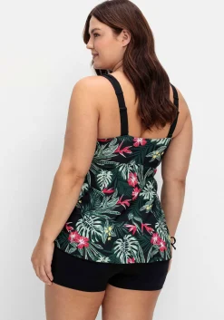 Tankini-Top mit Tropical Print und Raffung<sheego Sale