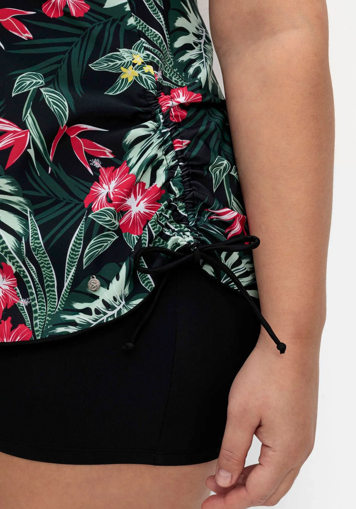 Tankini-Top mit Tropical Print und Raffung<sheego Sale
