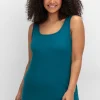 Tanktop aus Baumwolle, mit Rundhalsausschnitt<sheego Online