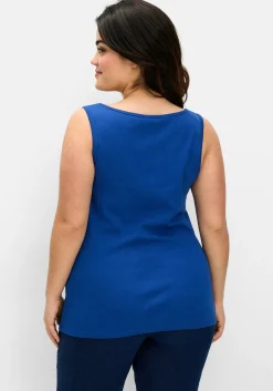 Tanktop aus Baumwolle, mit Rundhalsausschnitt<sheego Outlet