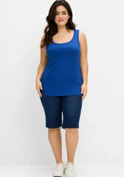 Tanktop aus Baumwolle, mit Rundhalsausschnitt<sheego Outlet