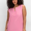 Tanktop aus Jersey, mit Biesen am Ausschnitt<sheego Sale