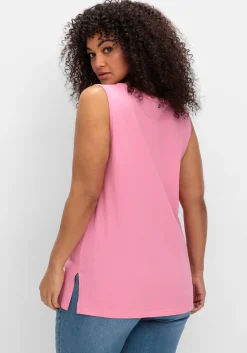 Tanktop aus Jersey, mit Biesen am Ausschnitt<sheego Sale