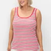 Tanktop mit Ringeln und Spitze am Ausschnitt<sheego Clearance