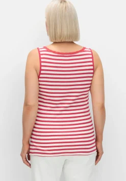 Tanktop mit Ringeln und Spitze am Ausschnitt<sheego Clearance