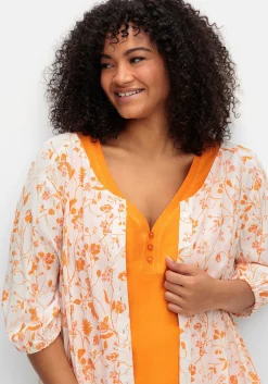 Tanktop mit V-Ausschnitt und Zierknopfleiste<sheego Discount