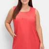 Top in A-Linie, mit Karree-Ausschnitt und Taschen<sheego New