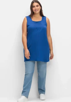 Top in A-Linie, mit Karree-Ausschnitt und Taschen<sheego New