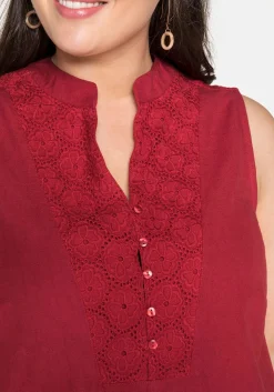 Top mit dekorativem Spitzenbesatz<sheego by Joe Browns Fashion