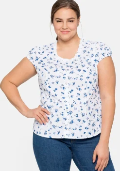 Trachtenbluse mit schmaler Rüsche und Puffärmeln<sheego Best