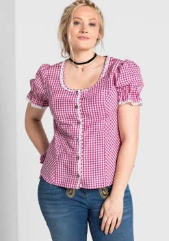 Trachtenbluse mit typischem Trachtenkaro<sheego Fashion