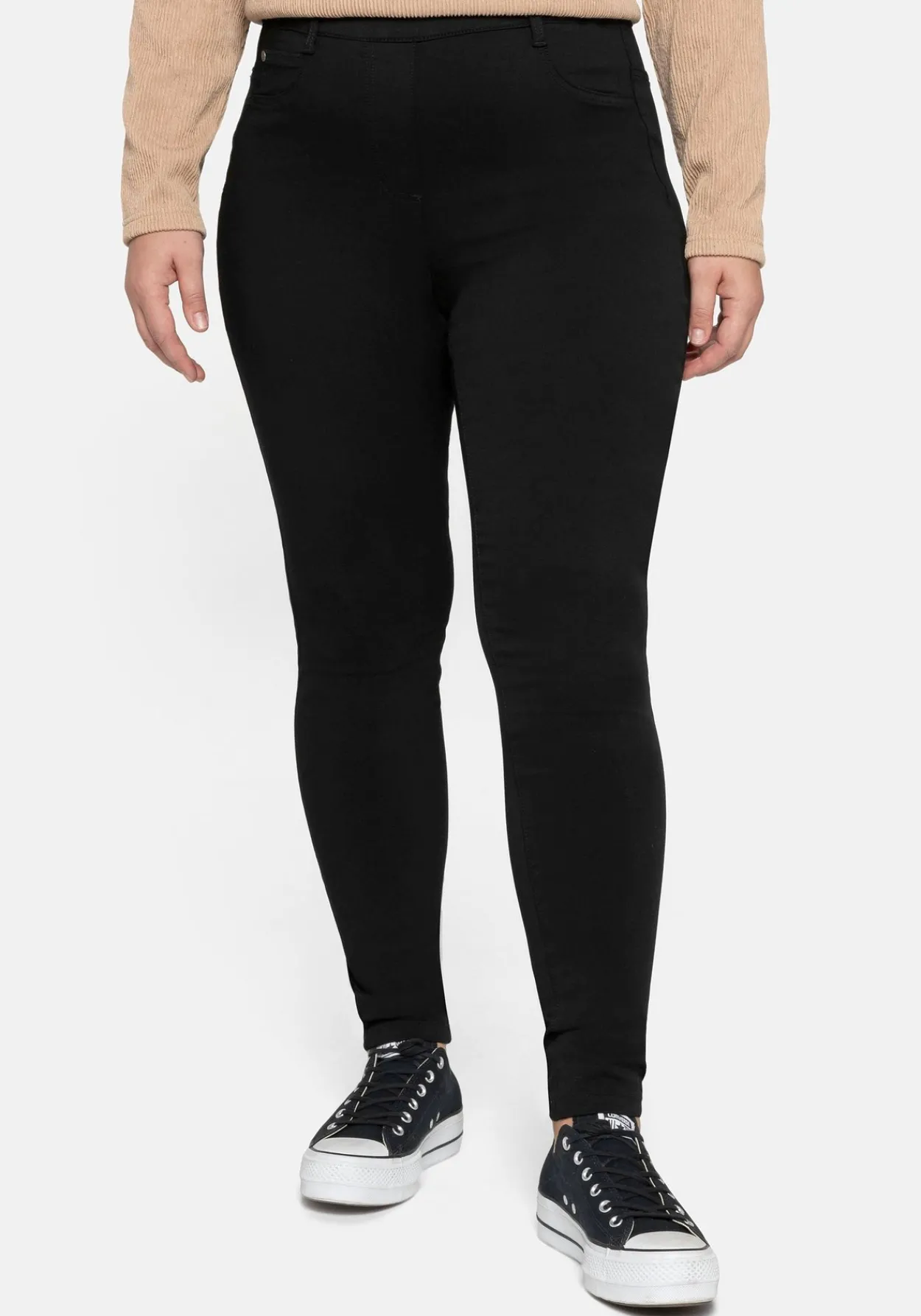 Treggings mit Schlupfbund und Gürtelschlaufen<sheego Online