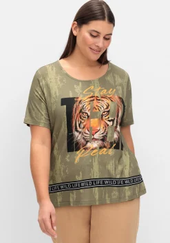 T-Shirt mit Animal-Frontprint<sheego Hot