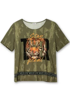 T-Shirt mit Animal-Frontprint<sheego Online
