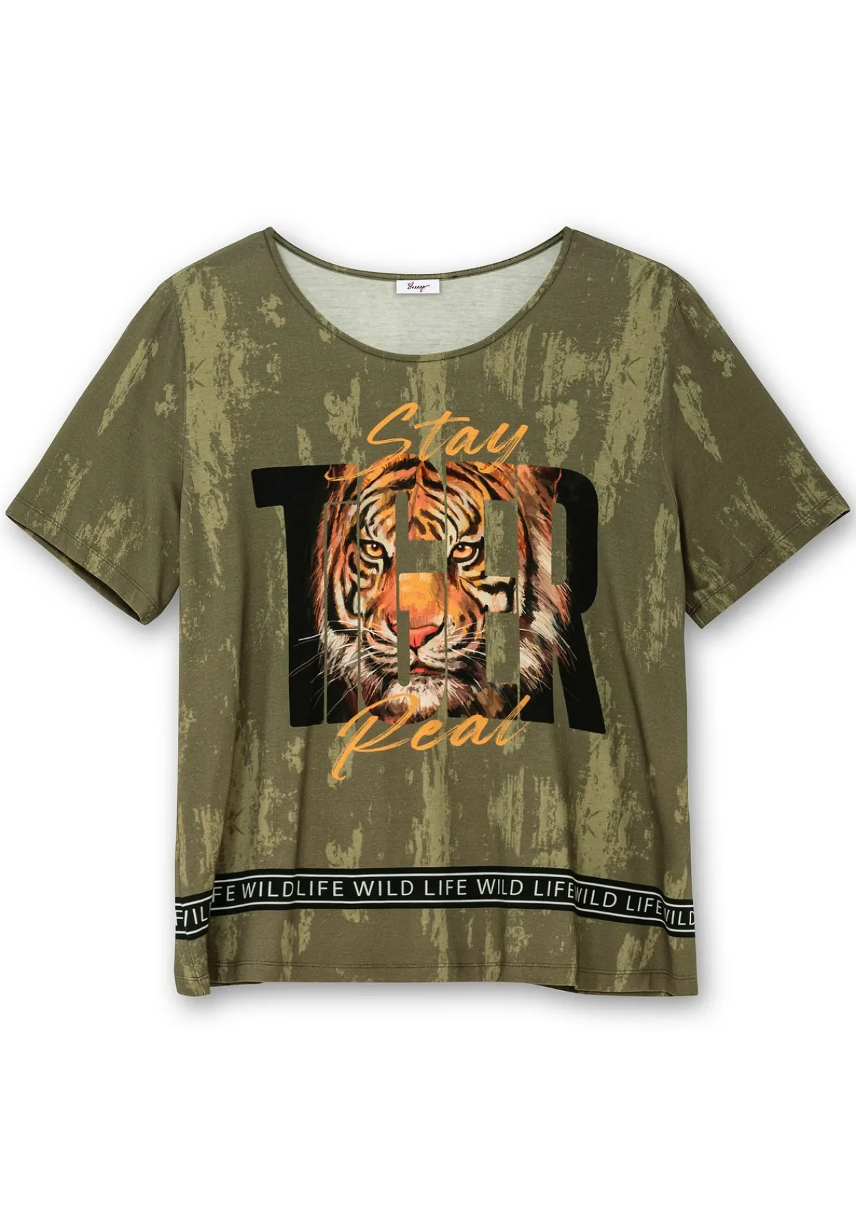 T-Shirt mit Animal-Frontprint<sheego Online